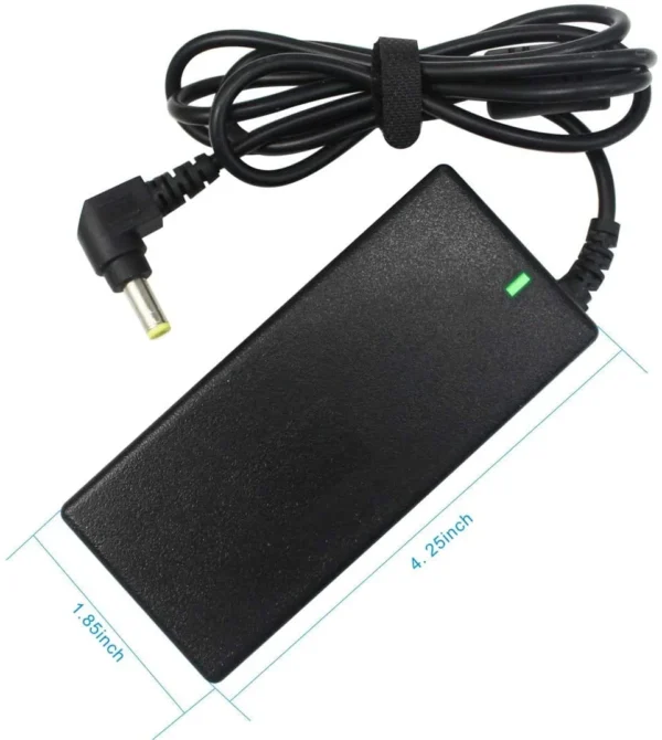 Asus 19V 3.42A (65W) Laptop Adapter Replacement – Compatible with 5.5mm x 2.5mm or 4.0mm x 1.35mm Pin