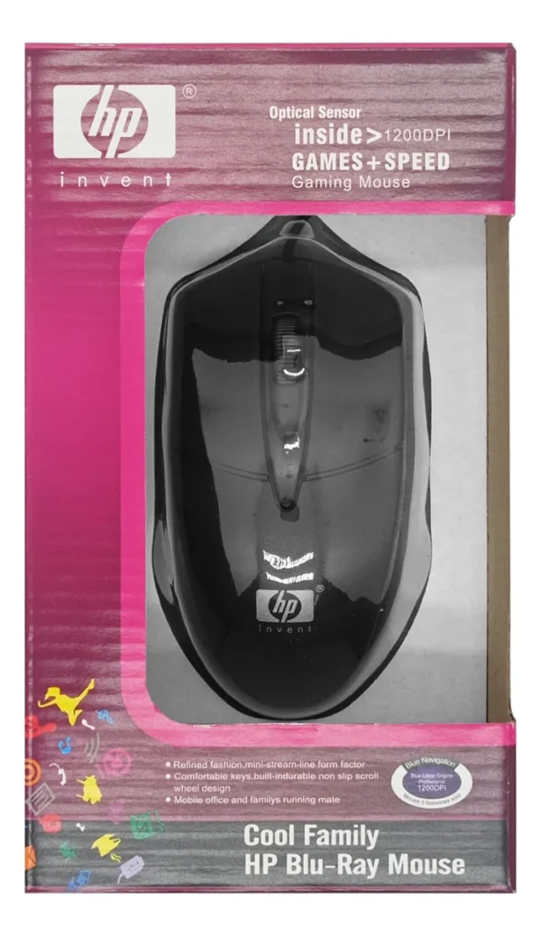 HP USB Wired Optical Mouse – Ergonomic, Plug & Play