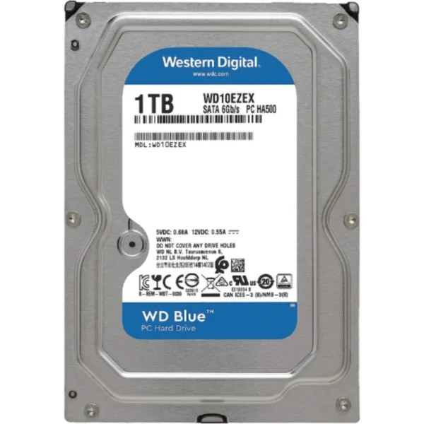 WD Blue 1TB 3.5" Desktop Internal Hard Drive – Reliable SATA HDD for Everyday Computing
