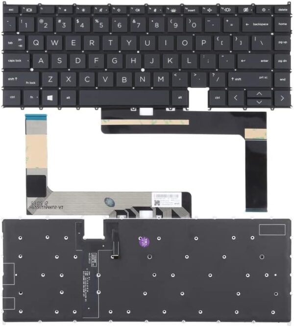 OEM Replacement Keyboard for HP EliteBook 1040 G7 / 1040 G8 / 1030 G7 / 1030 G8 – UK Layout, Backlit, Frameless, Black