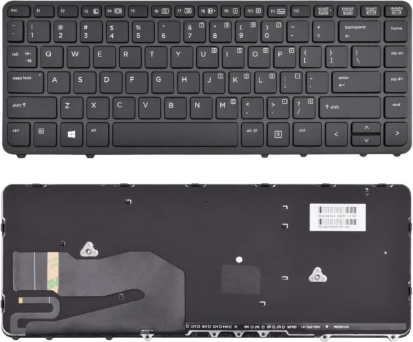 OEM Replacement Keyboard for HP EliteBook 840 G1 / 850 G1 / 840 G2 – US Layout, Backlit, Frameless