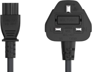 Original Flower Power Cable 3-Pin UK Plug to IEC C5 Mickey Mouse Laptop Adapter Cord Datacom Nairobi Kenya