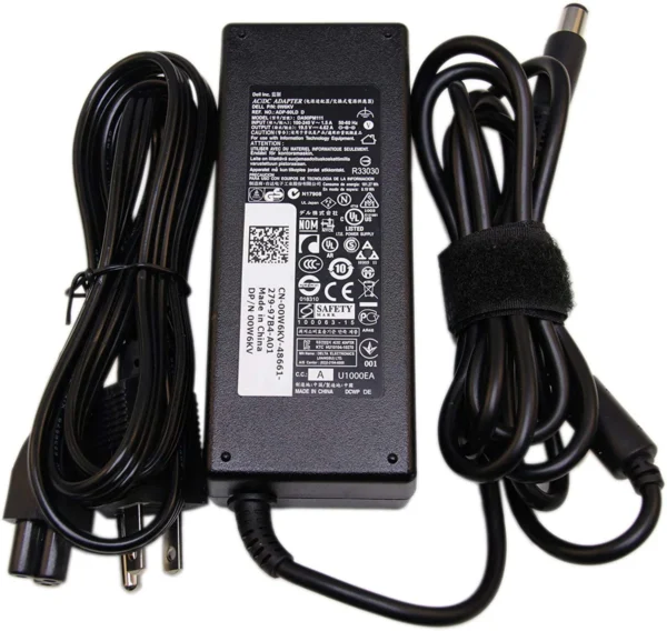 High-Quality Replacement Dell 19.5V 4.62A (90W) Laptop Adapter – Big Pin (7.4mm x 5.0mm)