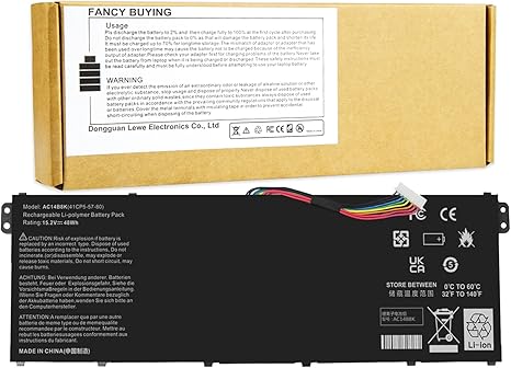 OEM Replacement Battery for Acer Aspire E3-111 / ES1-511 / V3-371 – 15.2V, 3-Cell, AC14B8K / AC14B3K