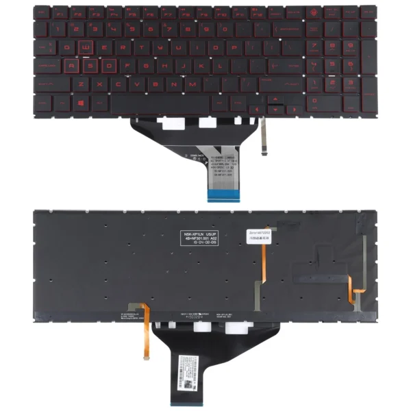 OEM Replacement Keyboard for HP Omen 15-dc / 15-dh Series – US Layout, Red Backlit, Frameless