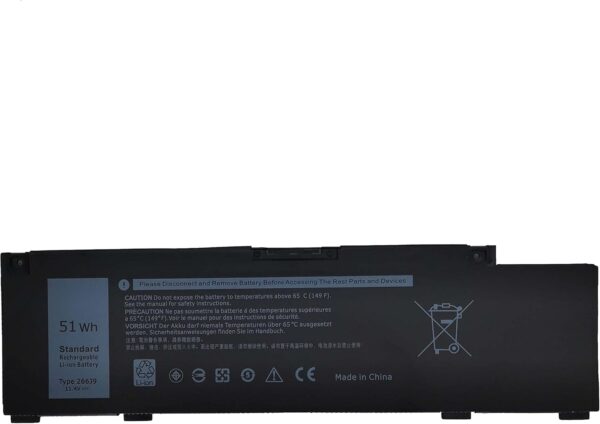 Original Dell 266J9 (M4GWP) Battery for G3 15 3500 / 3590 / G5 5500 / Inspiron 14 5490 – 11.4V 51Wh (OEM Replacement)