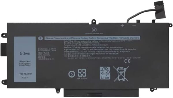 Original Dell Latitude 12 5289 / 7389 / 7390 2-in-1 K5XWW (71TG4) Battery – 7.6V 60Wh - (OEM Replacement)