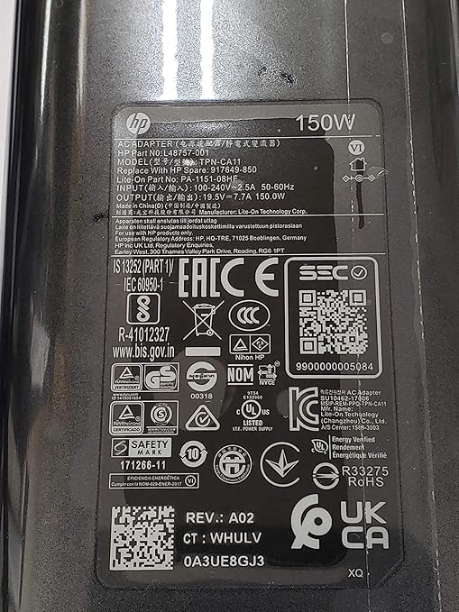 Original HP 150W Blue Pin AC Adapter 19.5V 7.7A OEM Replacement Charger TPN-CA11 – Available at Datacom, Revlon Plaza, Nairobi CBD
