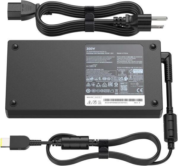 Original Lenovo Slim 300W AC Adapter – 20V 15A – Slim-tip 11x5mm – OEM Replacement