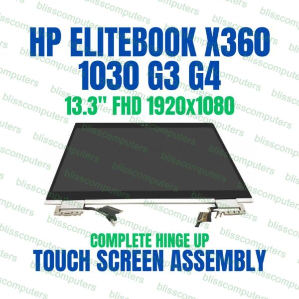 HP EliteBook x360 1030 G3 Full Assembly Touchscreen Display – 13.3” Full HD (1920×1080) IPS LCD, – L31870-001 – OEM Compatible